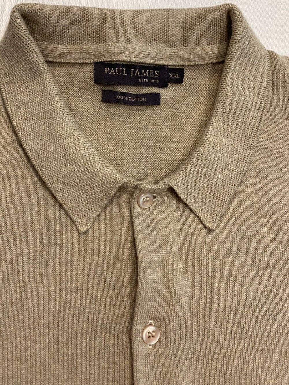 Paul James Men's Long Sleeve Cardigan Tan Cotton XXL - Picture 3 of 7